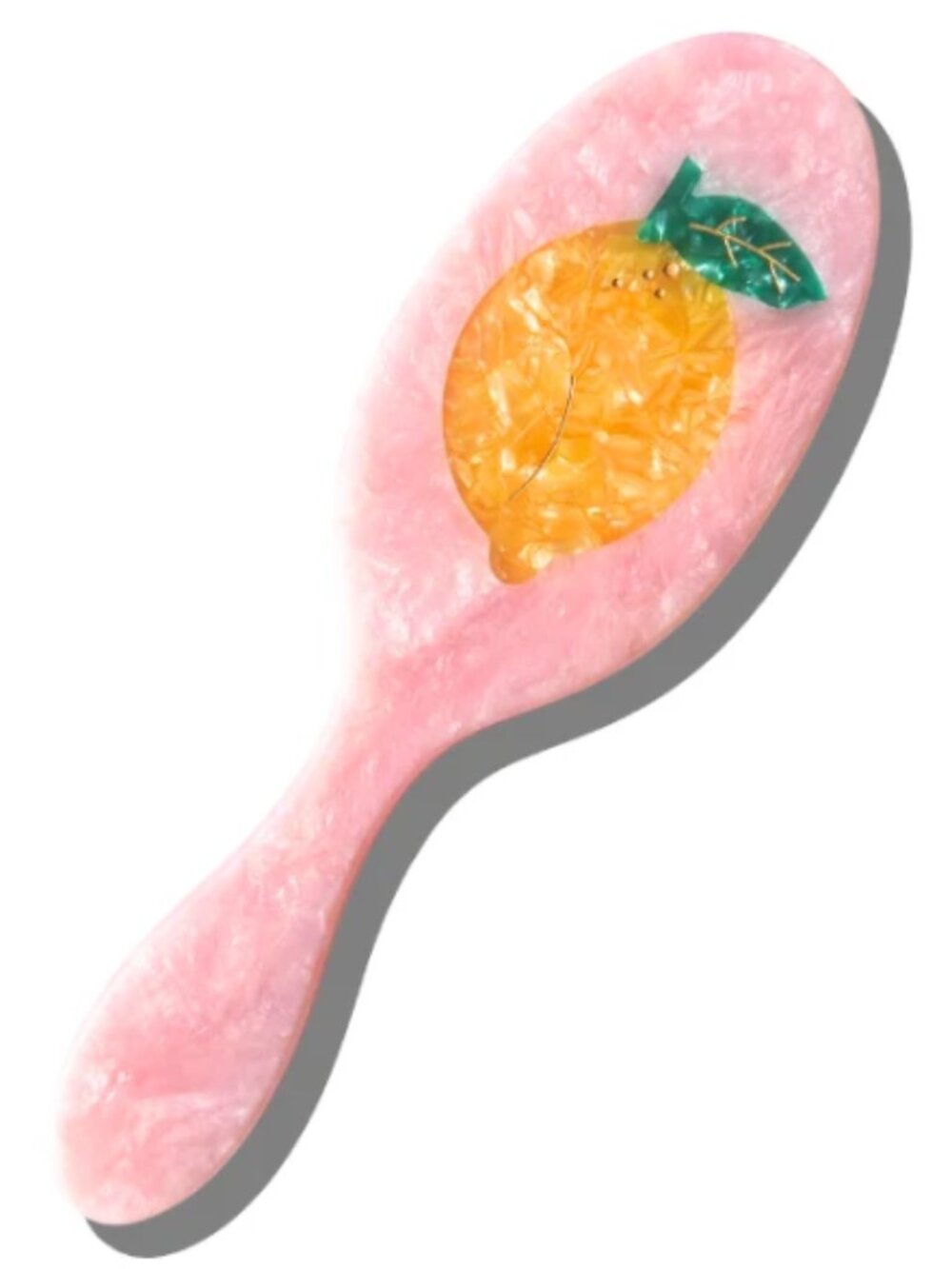 Anthropologie Hand-painted Lemon Amazing Hair Day Brush | Eco-Friendly NIB